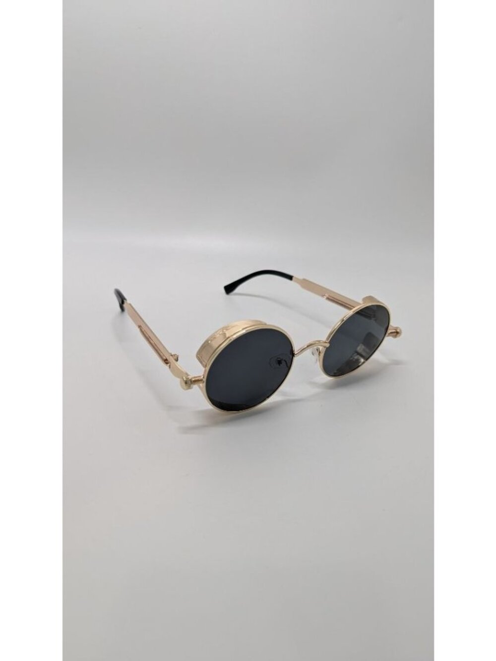 Gold-Tone Metal Retro Sunglasses